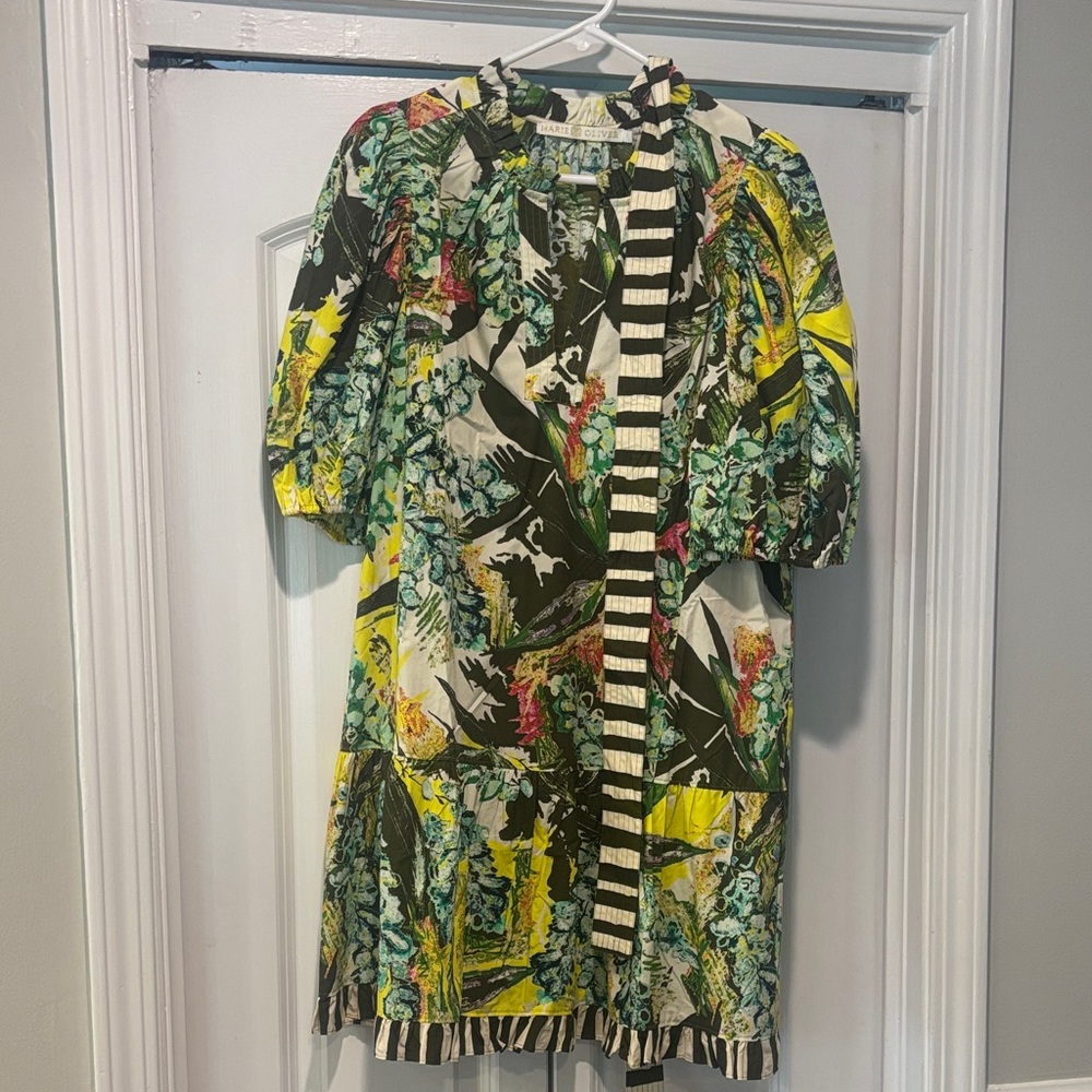 Marie Oliver Multicolor Mini Dress with striped belt